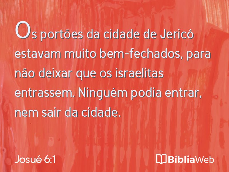 Josué 6:1 em imagem para compartilhar