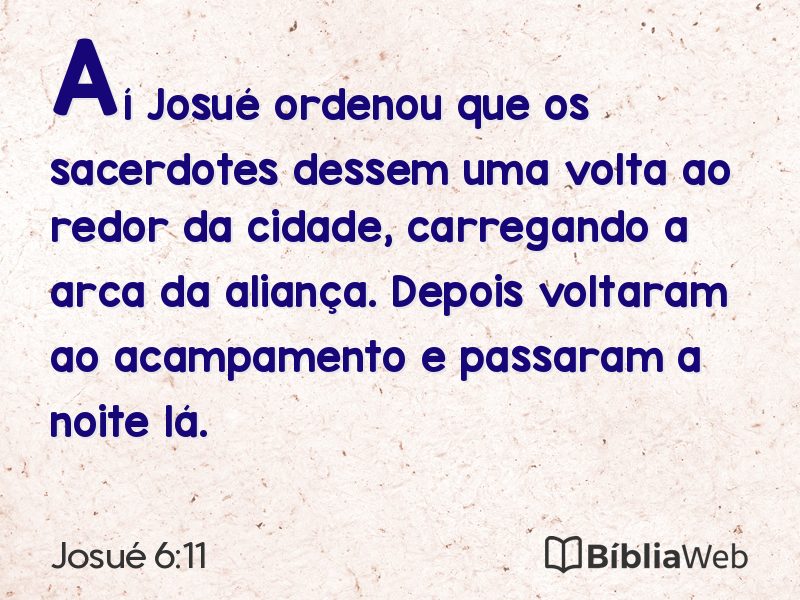 Josué 6:11 em imagem para compartilhar