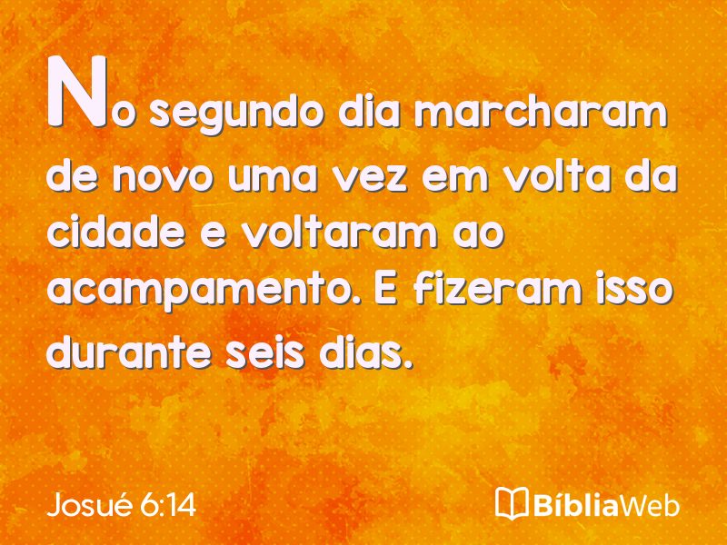 Josué 6:14 em imagem para compartilhar