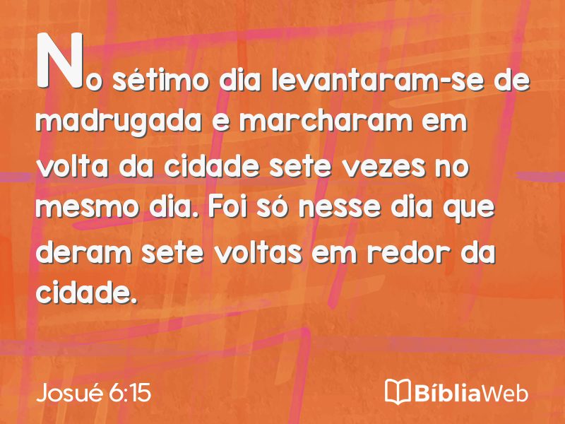 Josué 6:15 em imagem para compartilhar