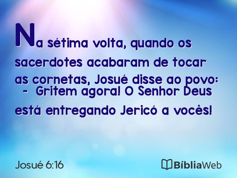 Josué 6:16 em imagem para compartilhar