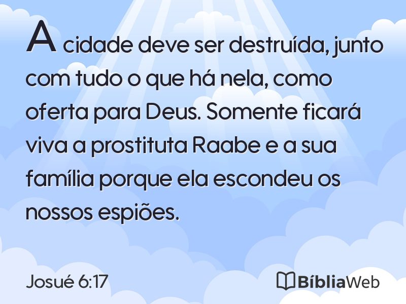 Josué 6:17 em imagem para compartilhar