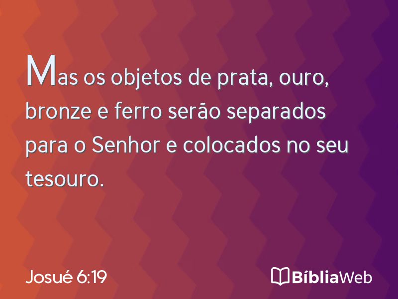 Josué 6:19 em imagem para compartilhar