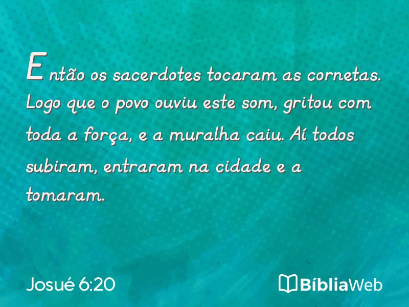 Josué 6:20 em imagem para compartilhar
