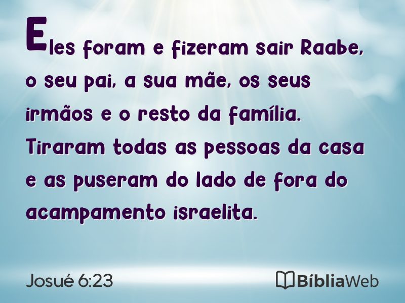 Josué 6:23 em imagem para compartilhar