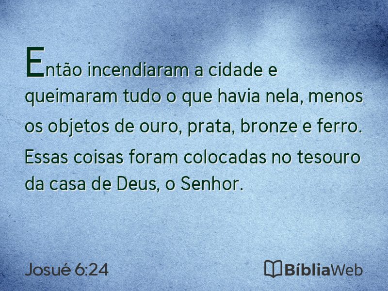 Josué 6:24 em imagem para compartilhar