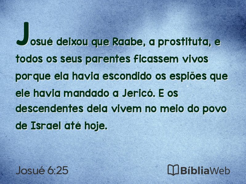 Josué 6:25 em imagem para compartilhar