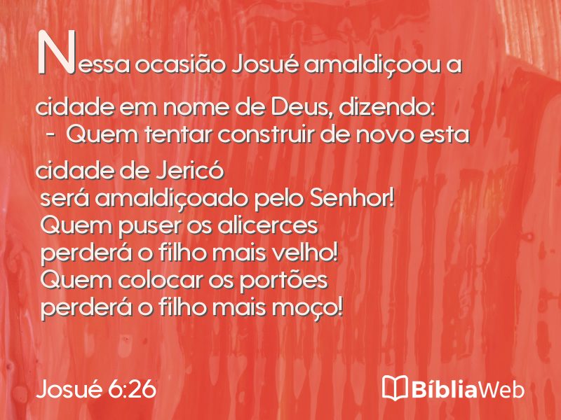 Josué 6:26 em imagem para compartilhar