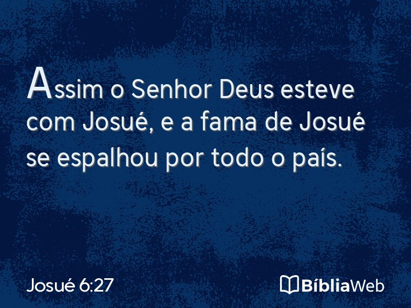 Josué 6:27 em imagem para compartilhar