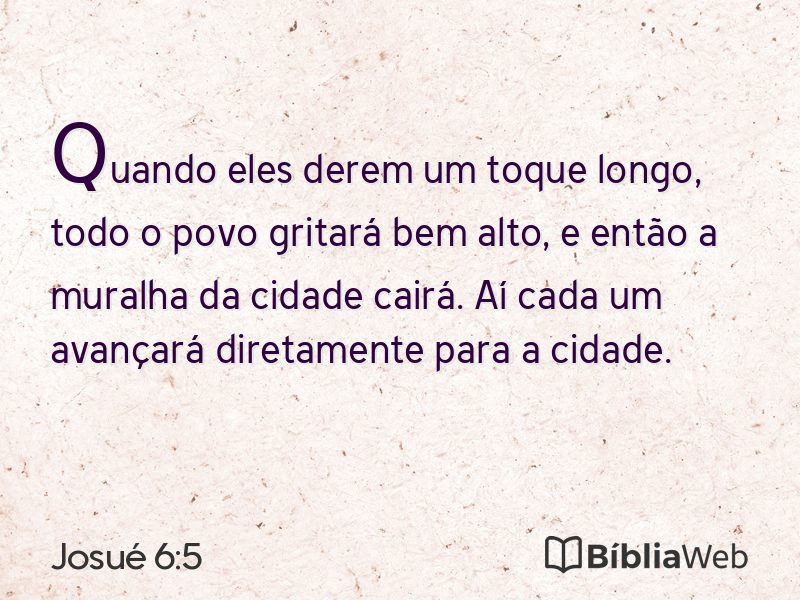 Josué 6:5 em imagem para compartilhar