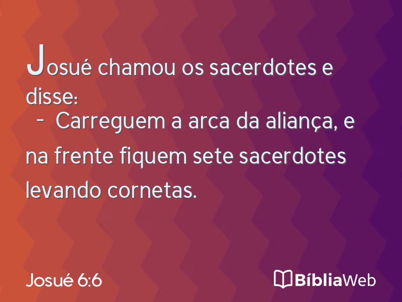 Josué 6:6 em imagem para compartilhar