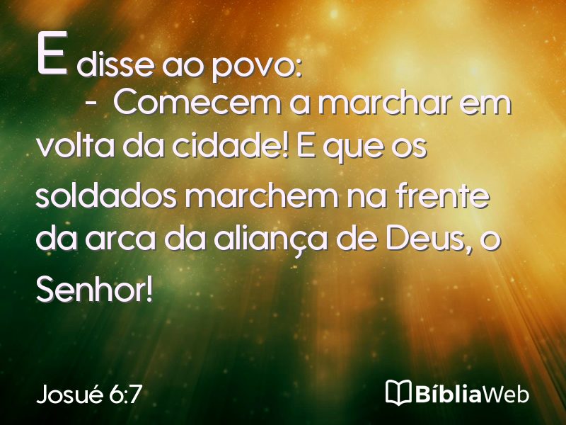 Josué 6:7 em imagem para compartilhar