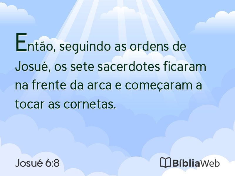Josué 6:8 em imagem para compartilhar