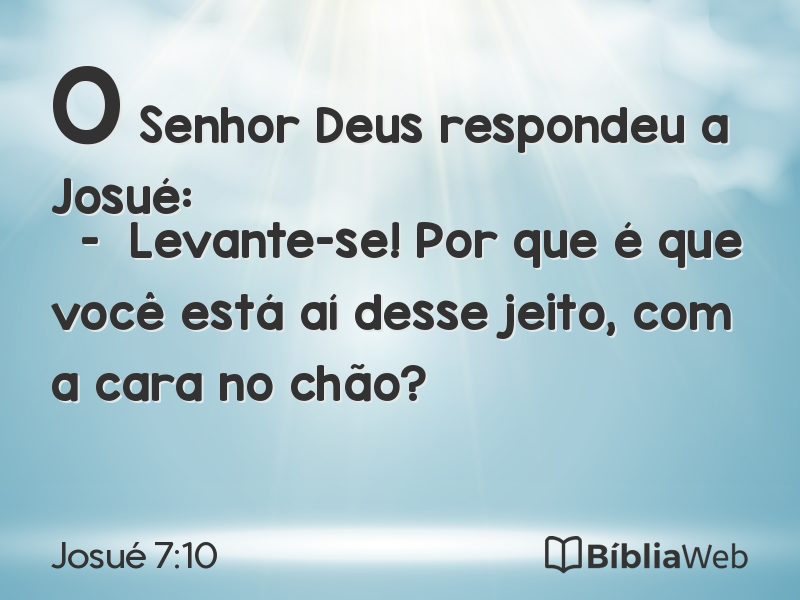 Josué 7:10 em imagem para compartilhar