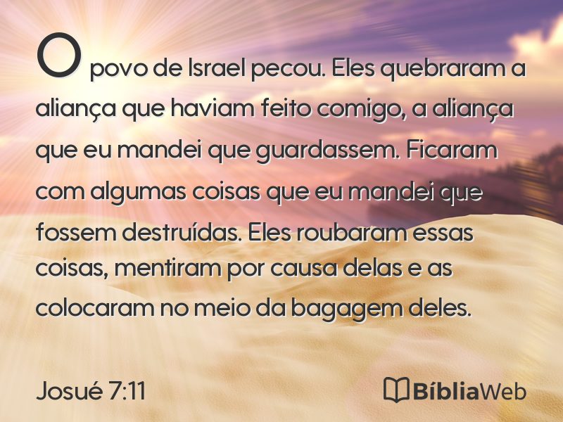 Josué 7:11 em imagem para compartilhar
