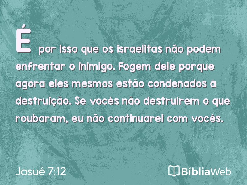 Josué 7:12 em imagem para compartilhar