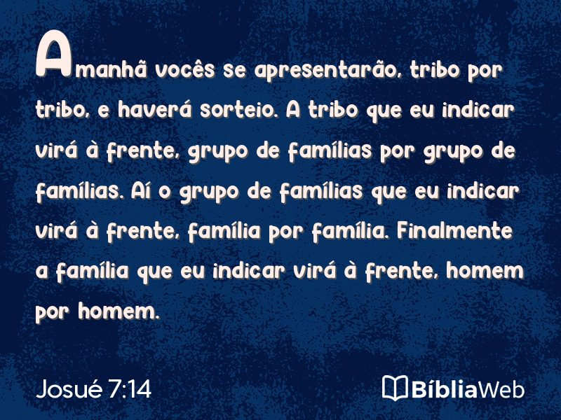 Josué 7:14 em imagem para compartilhar