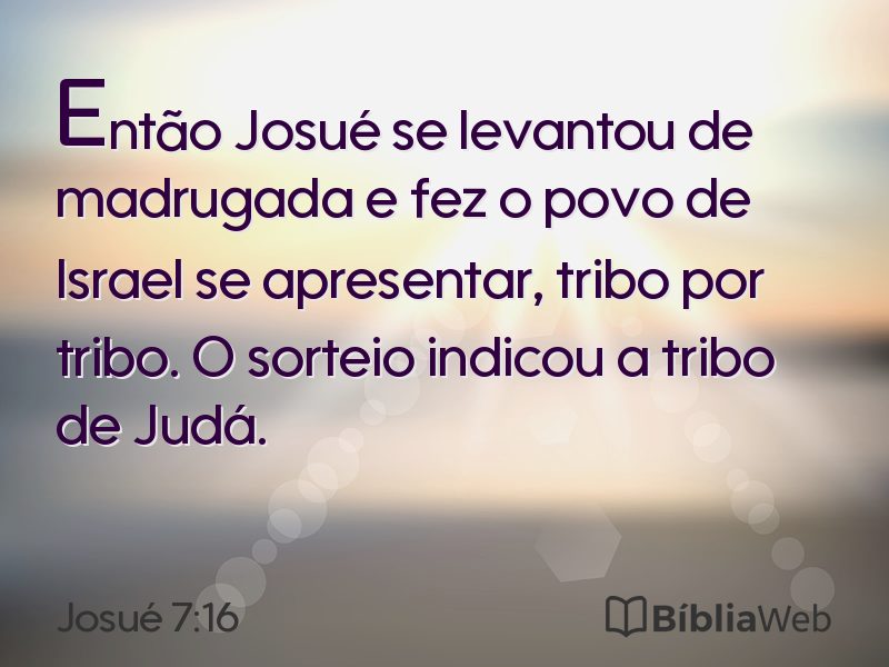 Josué 7:16 em imagem para compartilhar