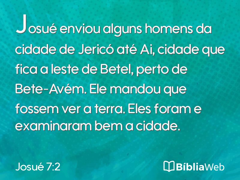 Josué 7:2 em imagem para compartilhar
