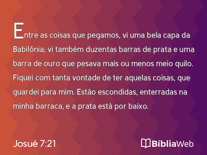 Josué 7:21 em imagem para compartilhar