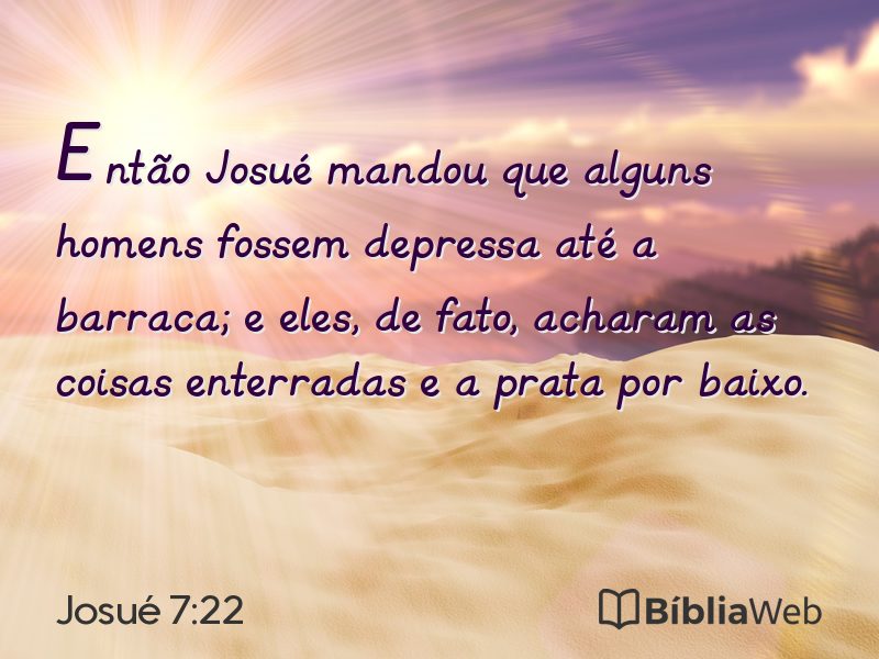 Josué 7:22 em imagem para compartilhar