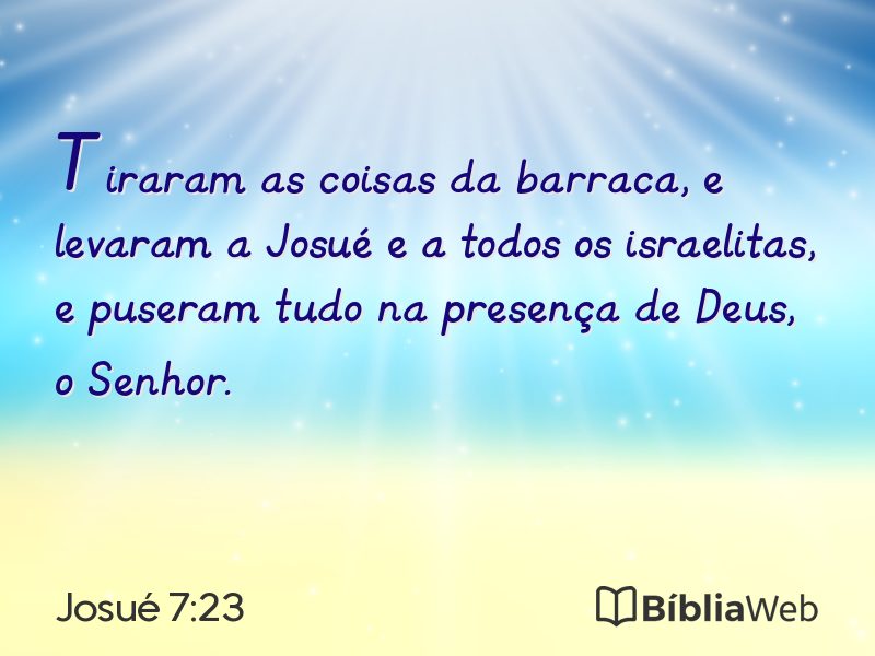 Josué 7:23 em imagem para compartilhar