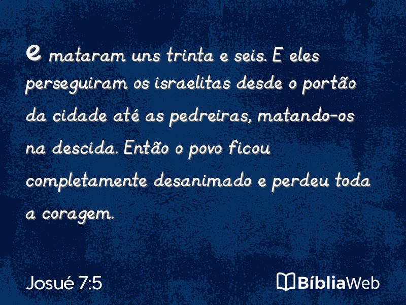 Josué 7:5 em imagem para compartilhar