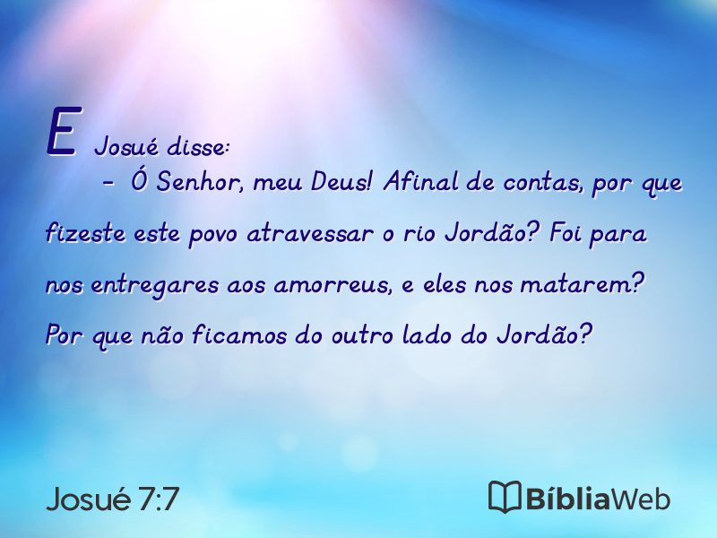 Josué 7:7 em imagem para compartilhar