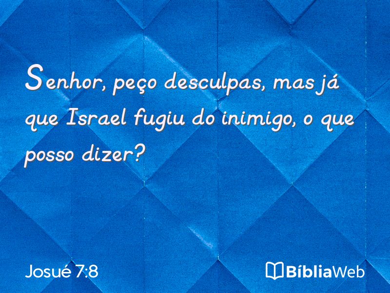 Josué 7:8 em imagem para compartilhar