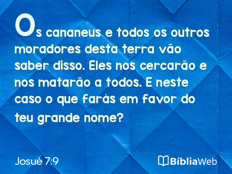 Josué 7:9 em imagem para compartilhar