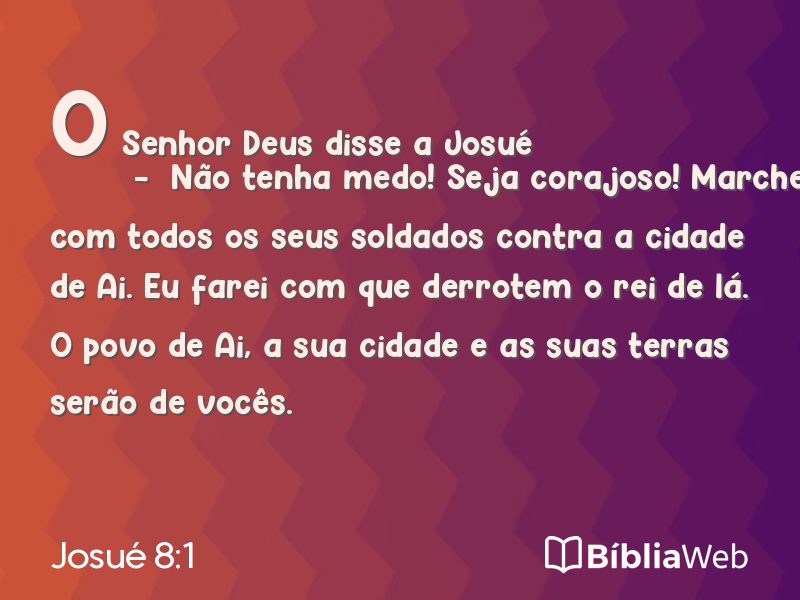 Josué 8:1 em imagem para compartilhar