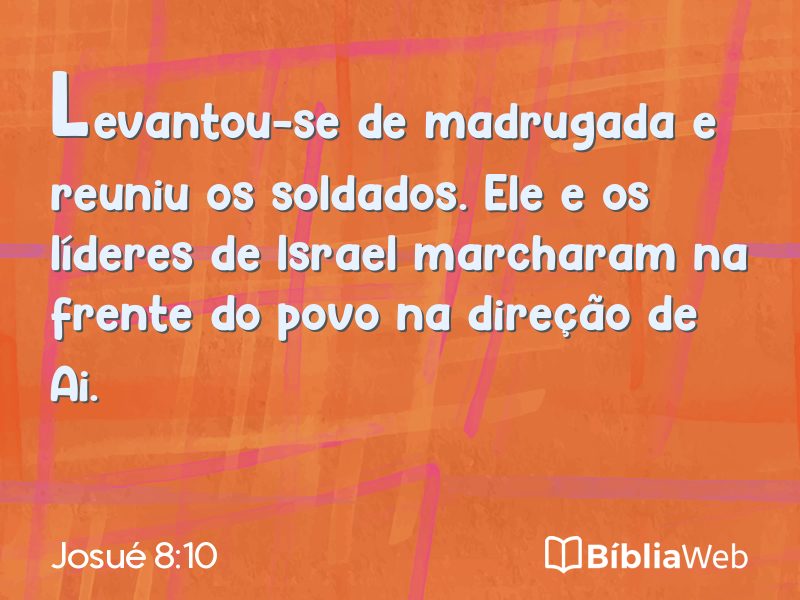 Josué 8:10 em imagem para compartilhar