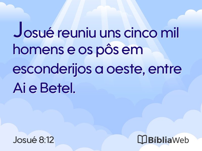 Josué 8:12 em imagem para compartilhar