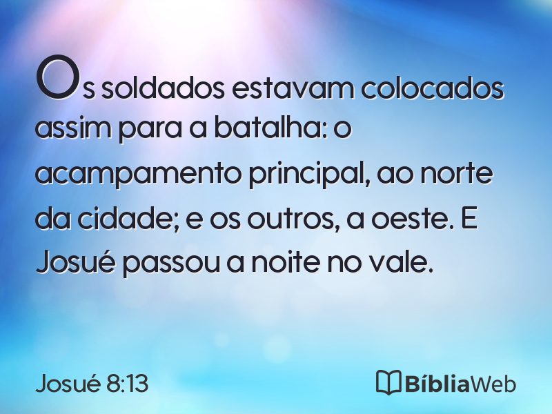 Josué 8:13 em imagem para compartilhar