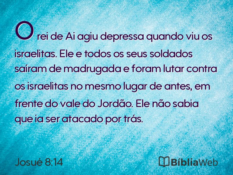 Josué 8:14 em imagem para compartilhar