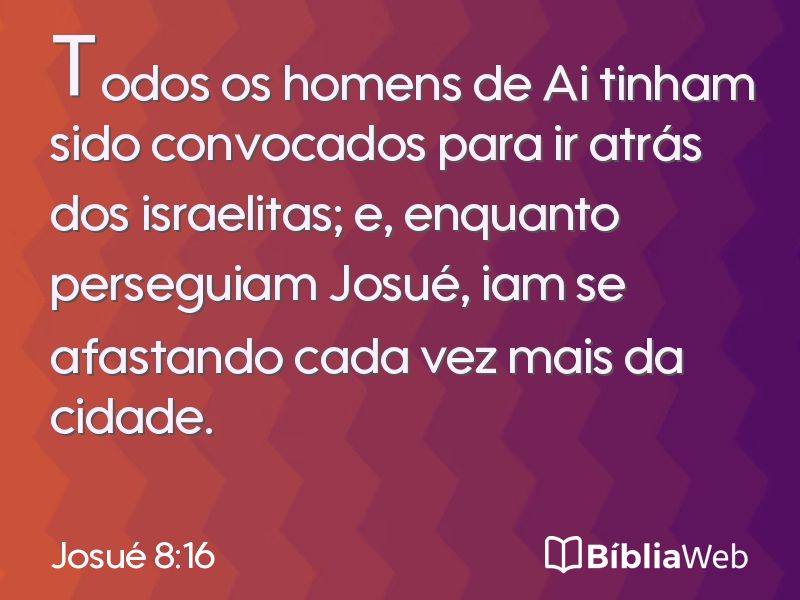 Josué 8:16 em imagem para compartilhar