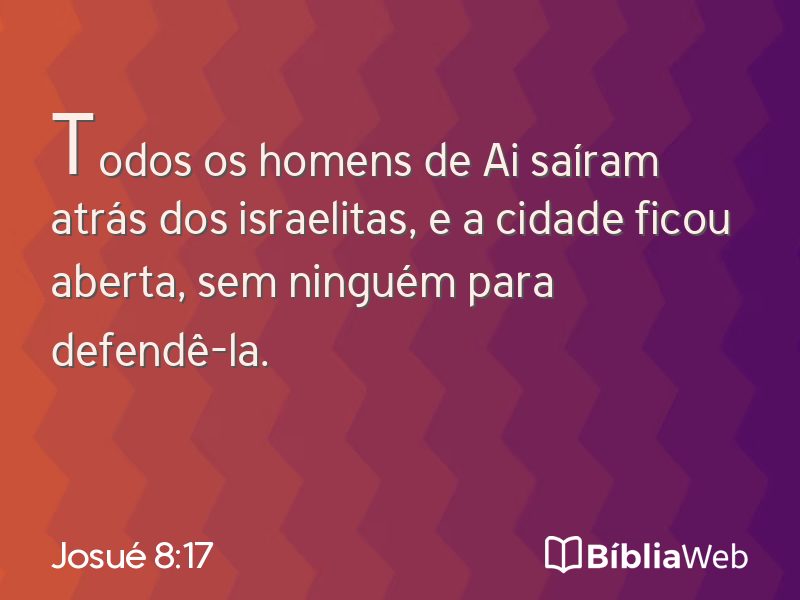 Josué 8:17 em imagem para compartilhar