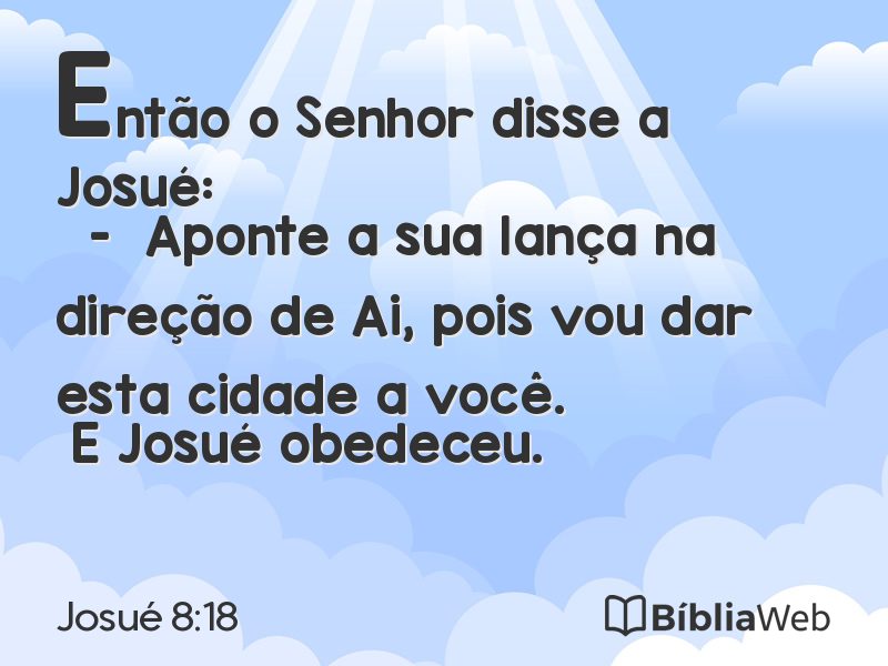 Josué 8:18 em imagem para compartilhar