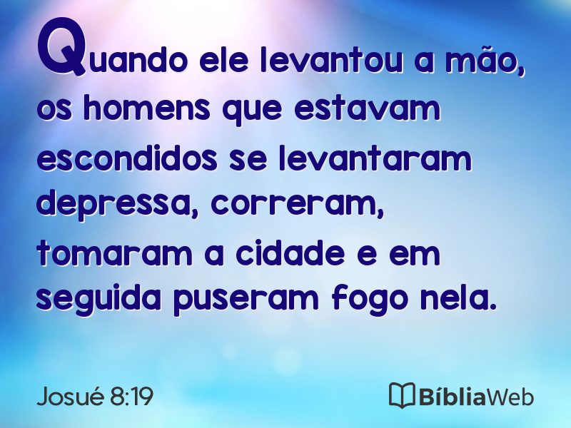 Josué 8:19 em imagem para compartilhar