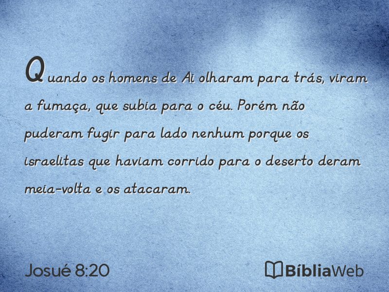 Josué 8:20 em imagem para compartilhar