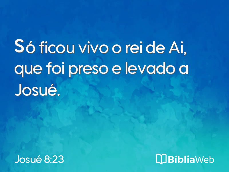 Josué 8:23 em imagem para compartilhar