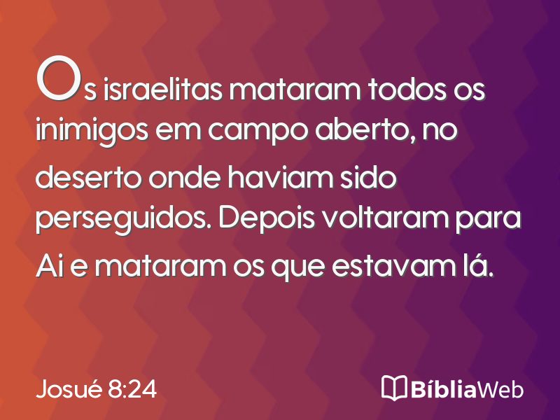 Josué 8:24 em imagem para compartilhar