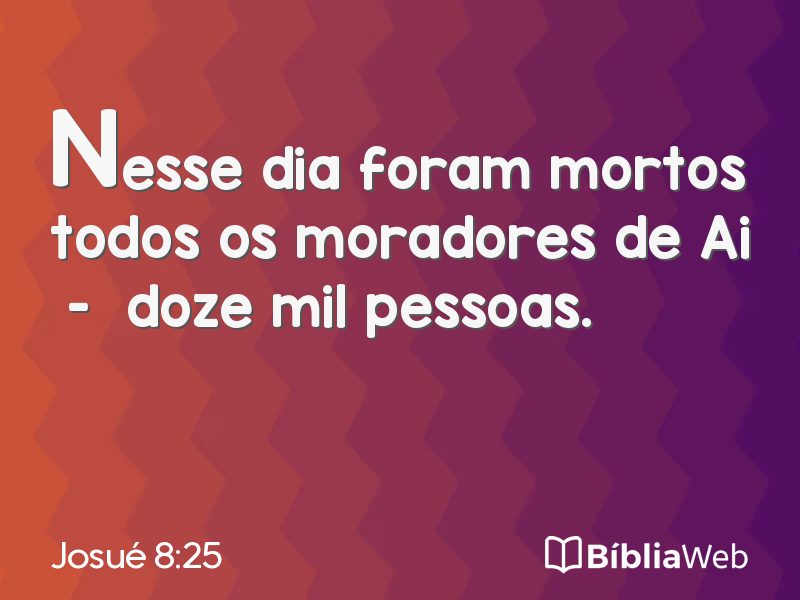 Josué 8:25 em imagem para compartilhar