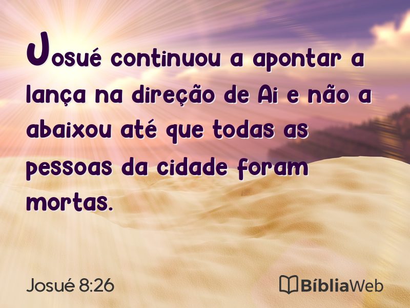 Josué 8:26 em imagem para compartilhar