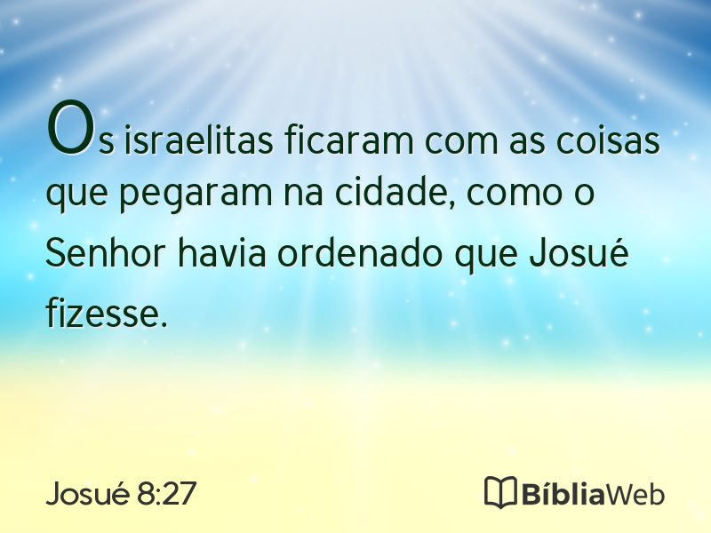 Josué 8:27 em imagem para compartilhar