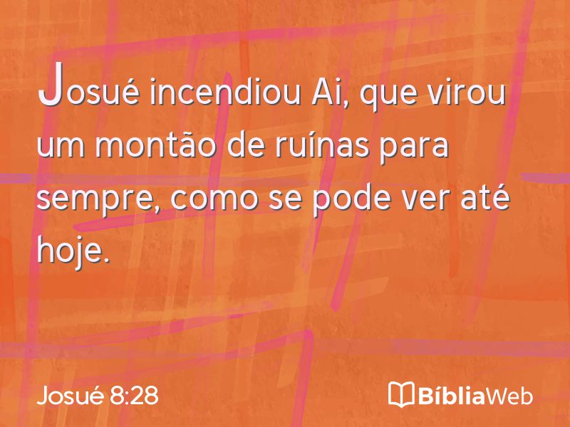 Josué 8:28 em imagem para compartilhar