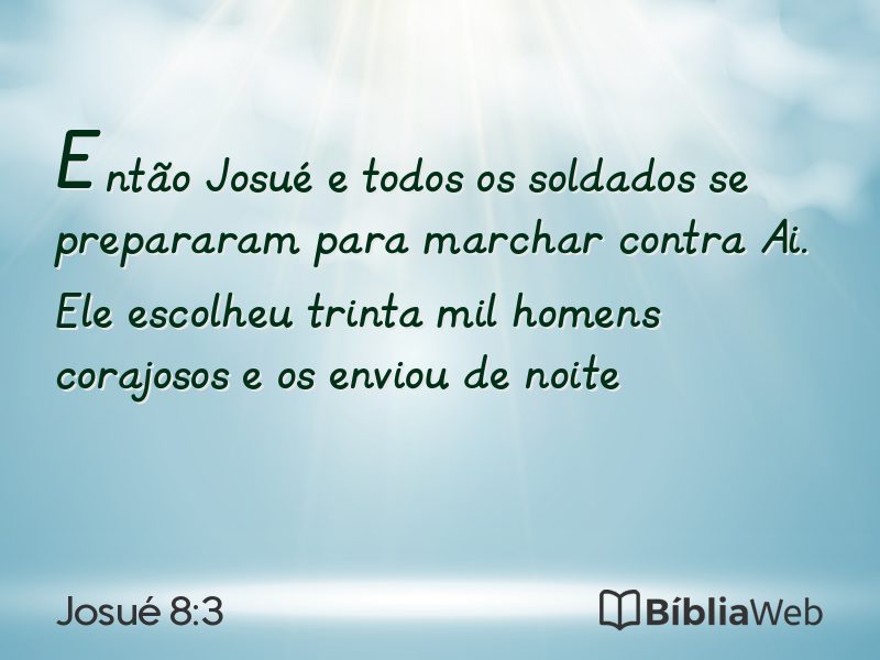 Josué 8:3 em imagem para compartilhar