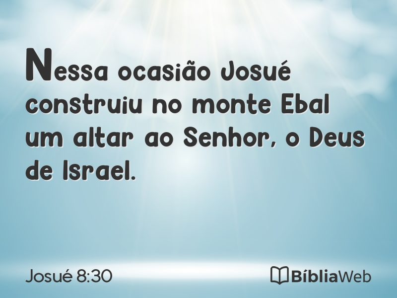 Josué 8:30 em imagem para compartilhar