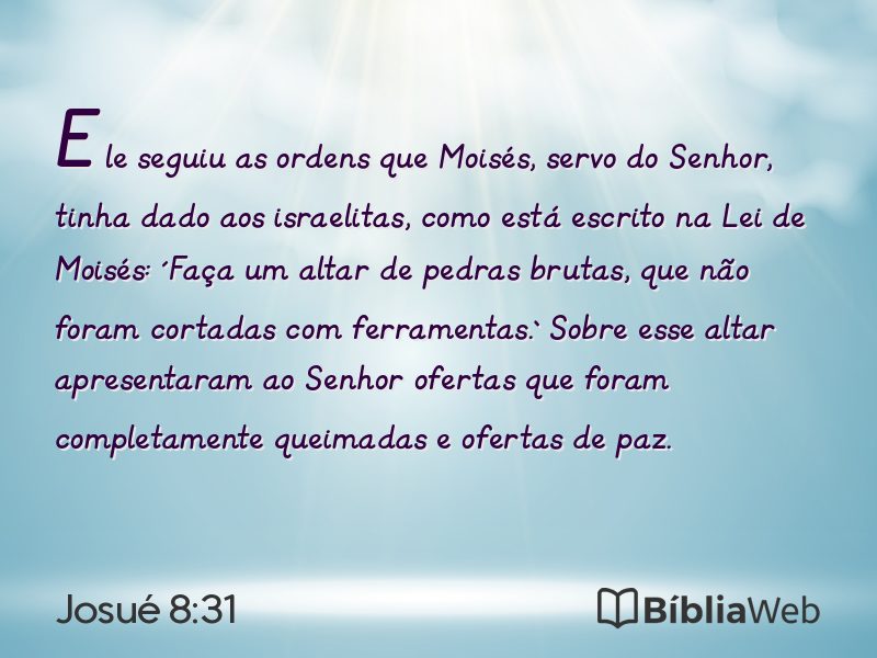 Josué 8:31 em imagem para compartilhar