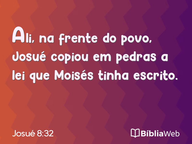 Josué 8:32 em imagem para compartilhar